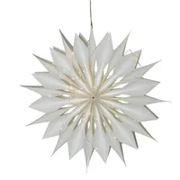 MARELIDA Papierstern Melli Weihnachtsstern Faltstern mit Lichterkette hängend 45cm