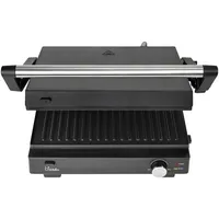 BIKITCHEN grill 200 Kontaktgrill Kontrollleuchte, klappbar, stufenloser Temperaturregler Schwarz