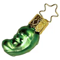 Inges Glas Inge-glas Christbaumschmuck Minigurke Glas 4,5 cm grün