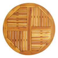 VidaXL Tischplatte Ø80x2,2 cm Rund Massivholz Akazie