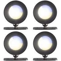 Lunartec 4er-Set CCT-LED-Wandlampen, Magnetfuß, dimmbar, Touch-Tasten, schwarz