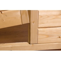 Weka Massivholz-Element-Sauna Laukkala 3 mit Glastür und Fenster