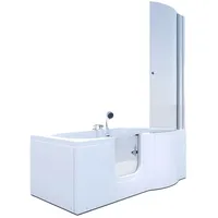 AcquaVapore Seniorendusche und Badewanne mit Tür S12D-L-EC Dusche 170x85cm