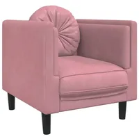 VidaXL Sessel mit Kissen Rosa Samt