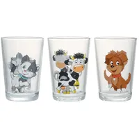 Ritzenhoff & Breker Trinkbecher Hoftiere 3tlg. Glas Bunt