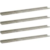 VidaXL Wandregale 4 Stk. Betongrau 100x9x3 cm