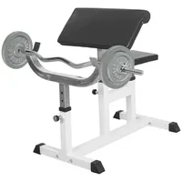 Gorilla Sports Curlbank Bizeps 120 cm WEISS No Size