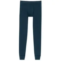 SCHIESSER Lange Unterhose mit Bündchenabschlüssen, blau