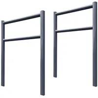 Baumarktplus 2x Fahrradanlehnbügel mit Knieholm 115x75 cm Stahl pulverbeschichtet