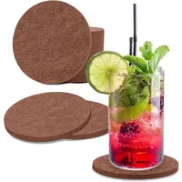 WORTEK Filzuntersetzer rund für Gläser – 8er Set Glasuntersetzer