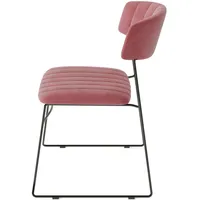 Essentials Stapelstuhl Mundo rosa, Velours gepolstert, feuerhemmend, 54x55x79cm (BxTxH),