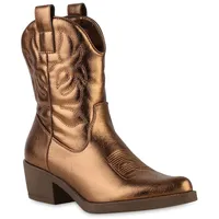 VAN HILL Cowboy Boots in Bronze