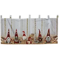 INDA-EXCLUSIV LED Gardine Scheibengardine Weihnachten beleuchtet X-Mas 45x120cm