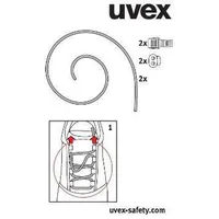 Uvex Elastische Schnürsenkel mit Schnellverschluss - 95912 schwarz schwarz