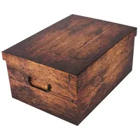 Kreher XXL Dekokarton, Aufbewahrungsbox mit Deckel und Griffen. 45