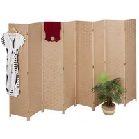 Relaxdays Paravent, 8-teilig, Raumtrenner faltbar, HxB 170x320 cm, Sichtschutz