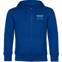 Multifanshop Kapuzen Sweatshirt Jacke - Schalke - Herzschlag -