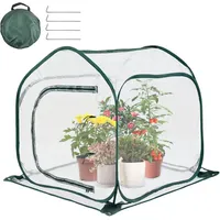 LINSOCLE Überwinterungszelt für Pflanzen, Pop Up Gewächshaus Winter, Wnterzelt