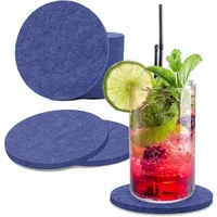 WORTEK Filzuntersetzer rund für Gläser – 8er Set Glasuntersetzer