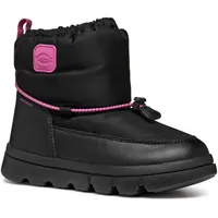 GEOX J WILLABOOM Girl B A Snow Boot, Black/Fuchsia,