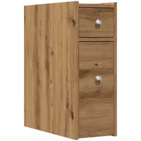 VidaXL Badschrank Schmal mit Rollen Artisan-Eiche Holzwerkstoff