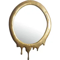 FineBuy Wandspiegel FineBuy Flurspiegel Oval Metall 50x71 cm Spiegel
