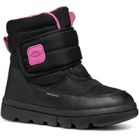 GEOX J WILLABOOM Girl B A Snow Boot, Black/Fuchsia,
