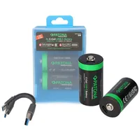 PATONA 2x LR14 Baby C Premium Akkus 3,5Wh mit
