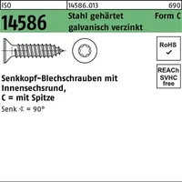 OEM Senkblechschraube ISO 14586 ISR/Spitze 4,8x 38 -C Stahl