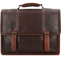 GREENBURRY Rugged Aktentaschen Messenger Leder 40.5 cm Laptopfach braun