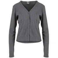 URBAN CLASSICS Damen Tb7001-ladies Rib Cardigan Strickjacken, Darkgreymelange, XS