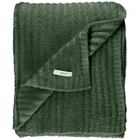 Esprit Plaid E-Cuddle, Grün, Dunkelgrün, Streifen, 130x170 cm, pflegeleicht,