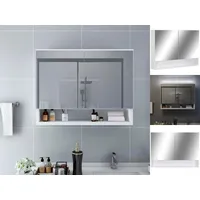 VidaXL LED-Bad-Spiegelschrank Weiß 80x15x60 cm MDF