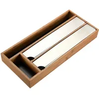 KESPER Folienspender Bambus, 4 Fächer, 42 x 19 x