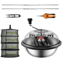 Vevor 16" Erntemaschine Manuell Trimmer Blattschüssel-Trimmer mit Netztasche und