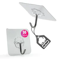 BigDean 30 Stück Klebehaken extra stark & selbstklebend –