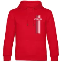 Multifanshop Kapuzen Sweatshirt - Leverkusen - Streifen - Druck