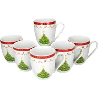 Mambocat Kaffeetasse 0,34 l Mehrfarbig 6 St.