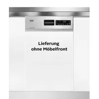 Beko BDSS28040XQ Einbau-Geschirrspüler (teilintegrierbar, 448 mm breit, Edelstahl)