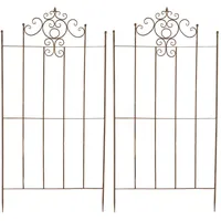 TPFLiving Rankgitter, Braun, Metall, 85.5x170x2 cm, Gartenzubehör, Gartendeko