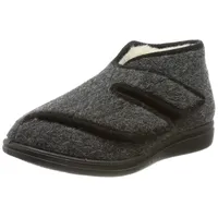 Fischer Fischer-Markenschuh Fischer Unisex - Klett-Hausschuh, Moh.-Loden, Anthrazit, Einlegesohle