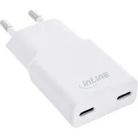 InLine USB Netzteil Ladegerät Dual USB-C, PD, PPS, 30W,