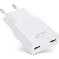 InLine USB Netzteil Ladegerät Dual USB-C, PD, PPS, 30W,
