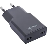 InLine USB Netzteil Ladegerät Dual USB-C PD, PPS, 30W,