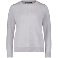 Betty Barclay Damen Basic-Strickpullover mit Rundhalsausschnitt Grey Melange,44 -
