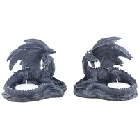 VOGLER 816-997 2er Set Teelichthalter Drache Teelicht Dragon 10cm
