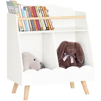 SoBuy Kinderregal Weiß Holzwerkstoff, 61x71x35 cm Kinder- , Jugendzimmer,