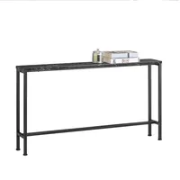 SoBuy Konsolentisch Schwarz, Metall, 120x65x20 cm, Wohnzimmer, Wohnzimmertische, Konsolentische