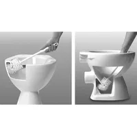 Peggy Perfect 20171 WC-Brste 2000, Kunststoff, Rundkopf, weiß