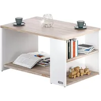 CASARIA Casaria® Couchtisch Holz mit Stauraum 2 Fächer 90x60x50cm